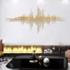 Picture of 1200mm x 500mm Geometric Modern Gold Lines Metal Wall Decor Hanging Accent Living Room