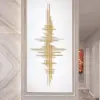 Picture of 1200mm x 500mm Geometric Modern Gold Lines Metal Wall Decor Hanging Accent Living Room
