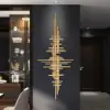Picture of 1200mm x 500mm Geometric Modern Gold Lines Metal Wall Decor Hanging Accent Living Room