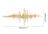 Picture of 1200mm x 500mm Geometric Modern Gold Lines Metal Wall Decor Hanging Accent Living Room
