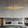 Picture of 1200mm x 500mm Geometric Modern Gold Lines Metal Wall Decor Hanging Accent Living Room