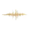 Picture of 1200mm x 500mm Geometric Modern Gold Lines Metal Wall Decor Hanging Accent Living Room