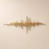 Picture of 1200mm x 500mm Geometric Modern Gold Lines Metal Wall Decor Hanging Accent Living Room