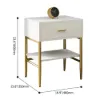 Nordic Green Bedside Table with Drawer & Shelf