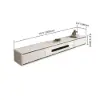 Postmodern Minimalist 1803 mm Floating TV Stand with 2 Drawers and Storage – White Media Console
