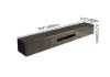 Postmodern Minimalist 1803 mm Floating TV Stand with 2 Drawers and Storage – Gray Media Console