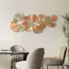 Picture of 53.9" Farmhouse Gold Ginkgo Leaves Wall Decor For Living Room Bedroom Metal Wall Art