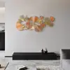 Picture of 53.9" Farmhouse Gold Ginkgo Leaves Wall Decor For Living Room Bedroom Metal Wall Art