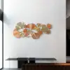 Picture of 53.9" Farmhouse Gold Ginkgo Leaves Wall Decor For Living Room Bedroom Metal Wall Art