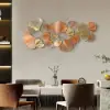 Picture of 53.9" Farmhouse Gold Ginkgo Leaves Wall Decor For Living Room Bedroom Metal Wall Art