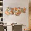 Picture of 53.9" Farmhouse Gold Ginkgo Leaves Wall Decor For Living Room Bedroom Metal Wall Art