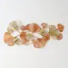 Picture of 53.9" Farmhouse Gold Ginkgo Leaves Wall Decor For Living Room Bedroom Metal Wall Art