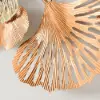 Picture of 53.9" Farmhouse Gold Ginkgo Leaves Wall Decor For Living Room Bedroom Metal Wall Art