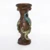 825mm Rustic Resin Peacock Plant Stand Indoor Multi-Colored Freestanding Planter
