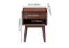 Mid-Century Modern Walnut Pine Wood Nightstand