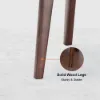 Mid-Century Modern Walnut Pine Wood Nightstand