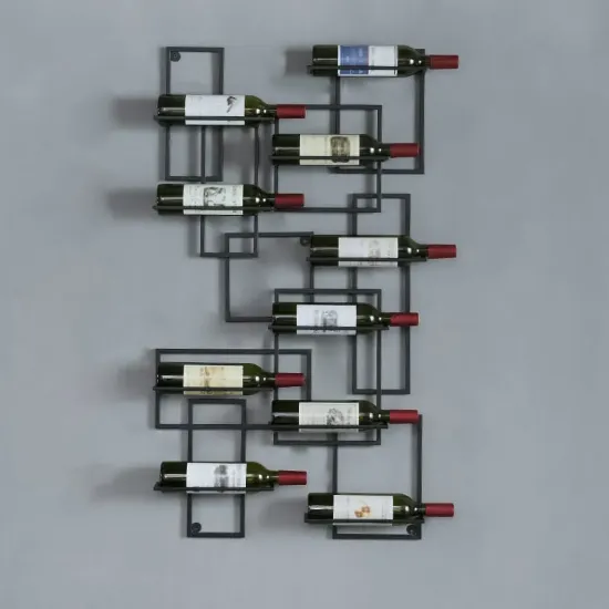10-Bottle Modern Geometric Wall Mounted Wine Rack – AUD-H0235