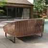 1600mm Rattan Outdoor Daybed with Grey Cushion Pillow Aluminum Frame