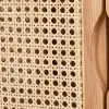 Japandi Woven Rattan Armoire Wardrobe with 2 Doors and 4 Drawers Closet Cabinet