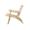 Picture of Japandi Solid Wood Outdoor Patio Lounge Chair Armchair Kraft Paper Rope Woven Seat
