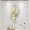 1000mm 3D Modern Metal Oversized Wall Clock with Golden Geometric Frame for Living Room