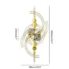 1000mm 3D Modern Metal Oversized Wall Clock with Golden Geometric Frame for Living Room