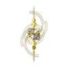 1000mm 3D Modern Metal Oversized Wall Clock with Golden Geometric Frame for Living Room