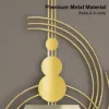1000mm 3D Modern Metal Oversized Wall Clock with Golden Geometric Frame for Living Room