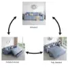 188 cm Full 2-Seater Faux Leather Pull-out Sleeper Sofa with Storage and Side Pockets