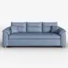 188 cm Full 2-Seater Faux Leather Pull-out Sleeper Sofa with Storage and Side Pockets