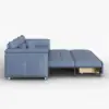 188 cm Full 2-Seater Faux Leather Pull-out Sleeper Sofa with Storage and Side Pockets