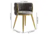 Sweave Light Grey Velvet Dining Chair with Upholstered, 1 Piece