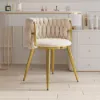 Picture of Sweave Off-White Velvet Dining Chair with Upholstered, 1 Piece