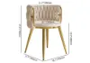 Picture of Sweave Off-White Velvet Dining Chair with Upholstered, 1 Piece