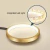 Nordic Style Semi Flush Mount Lighting Gold/Black Ceiling Light Fixture LED Ring