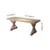 Farmhouse 1500 mm Rectangular Light Walnut Solid Wood Desk