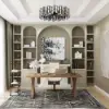 Farmhouse 1500 mm Rectangular Light Walnut Solid Wood Desk