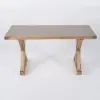 Farmhouse 1500 mm Rectangular Light Walnut Solid Wood Desk