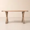 Farmhouse 1500 mm Rectangular Light Walnut Solid Wood Desk