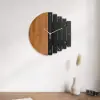300mm Rustic Abstract Wood Wall Clock For Living Room Home Hanging Artistic Decor Art