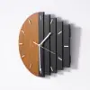 300mm Rustic Abstract Wood Wall Clock For Living Room Home Hanging Artistic Decor Art