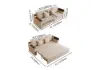 2108 cm 3-Seater Cotton & Linen Pull-out Sofa Bed with Storage – Beige Full Sleeper