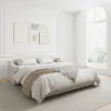 2100 mm Convertible Bed Full Sleeper Sofa Leath-aire Upholstered Storage with Speaker