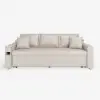2100 mm Convertible Bed Full Sleeper Sofa Leath-aire Upholstered Storage with Speaker
