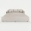2100 mm Convertible Bed Full Sleeper Sofa Leath-aire Upholstered Storage with Speaker