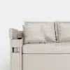 2100 mm Convertible Bed Full Sleeper Sofa Leath-aire Upholstered Storage with Speaker