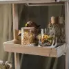 Natural Solid Wood Garden Cart Display Plant Stand Potting Bench
