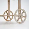 Natural Solid Wood Garden Cart Display Plant Stand Potting Bench