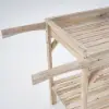 Natural Solid Wood Garden Cart Display Plant Stand Potting Bench