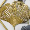 900mmH 2 Pieces Metal Triangular Wall Decor Hollow-out Ginkgo Leaves Floral Art